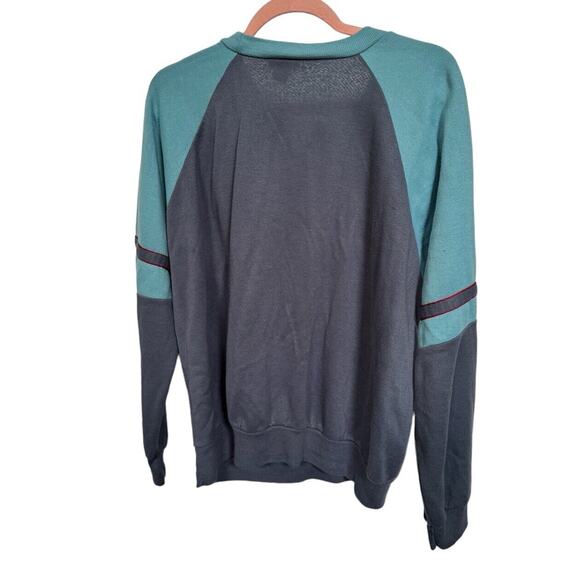 Track & Court Full Set Tracksuit VTG L Gray Blue Red Tennis Racquetball Sports - Picture 3 of 15